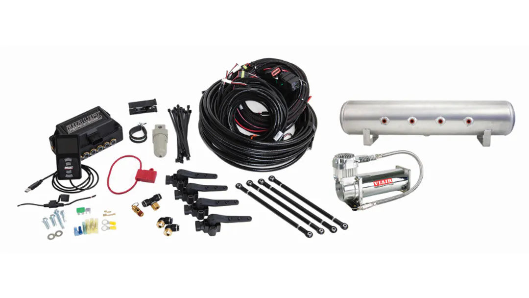 Air Lift Performance 3H (3/8" Air Line, 4 Gallon 7-Port Raw Aluminum Tank, VIAIR 444C Compressor)