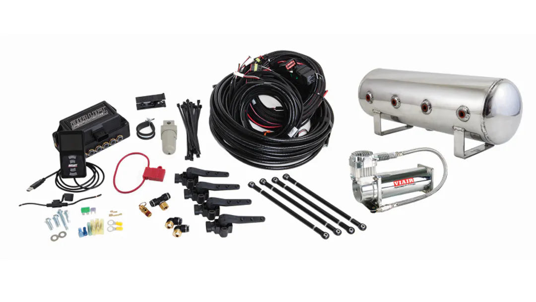 Air Lift Performance 3H (3/8" Air Line, 2.5 Gallon Polished Aluminum Tank, VIAIR 444C Compressor)