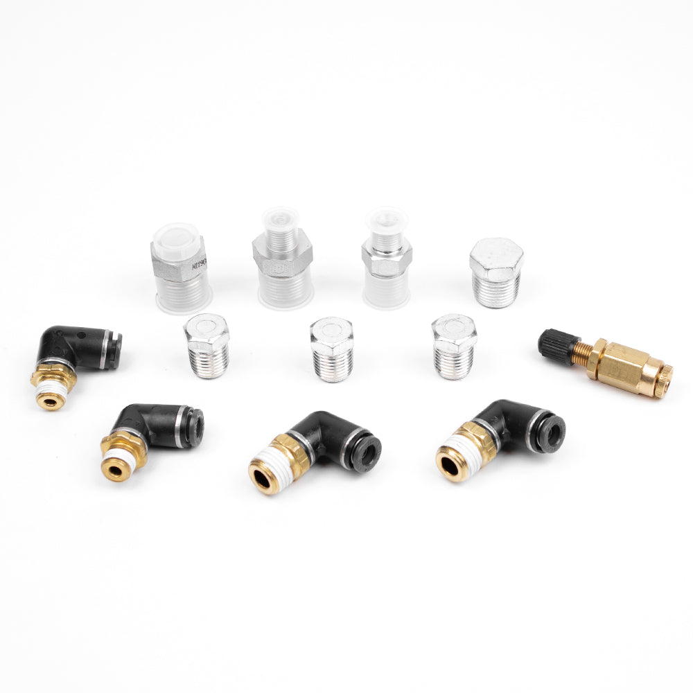 Fitting pack for 4 Gallon aluminum tank 7 Port (11957 or 12957) with 1/4" lines