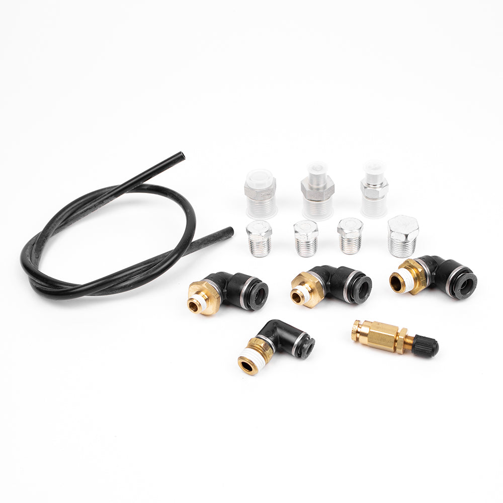 Fitting pack for 4 Gallon aluminum tank 7 Port (11957 or 12957) with 3/8" lines