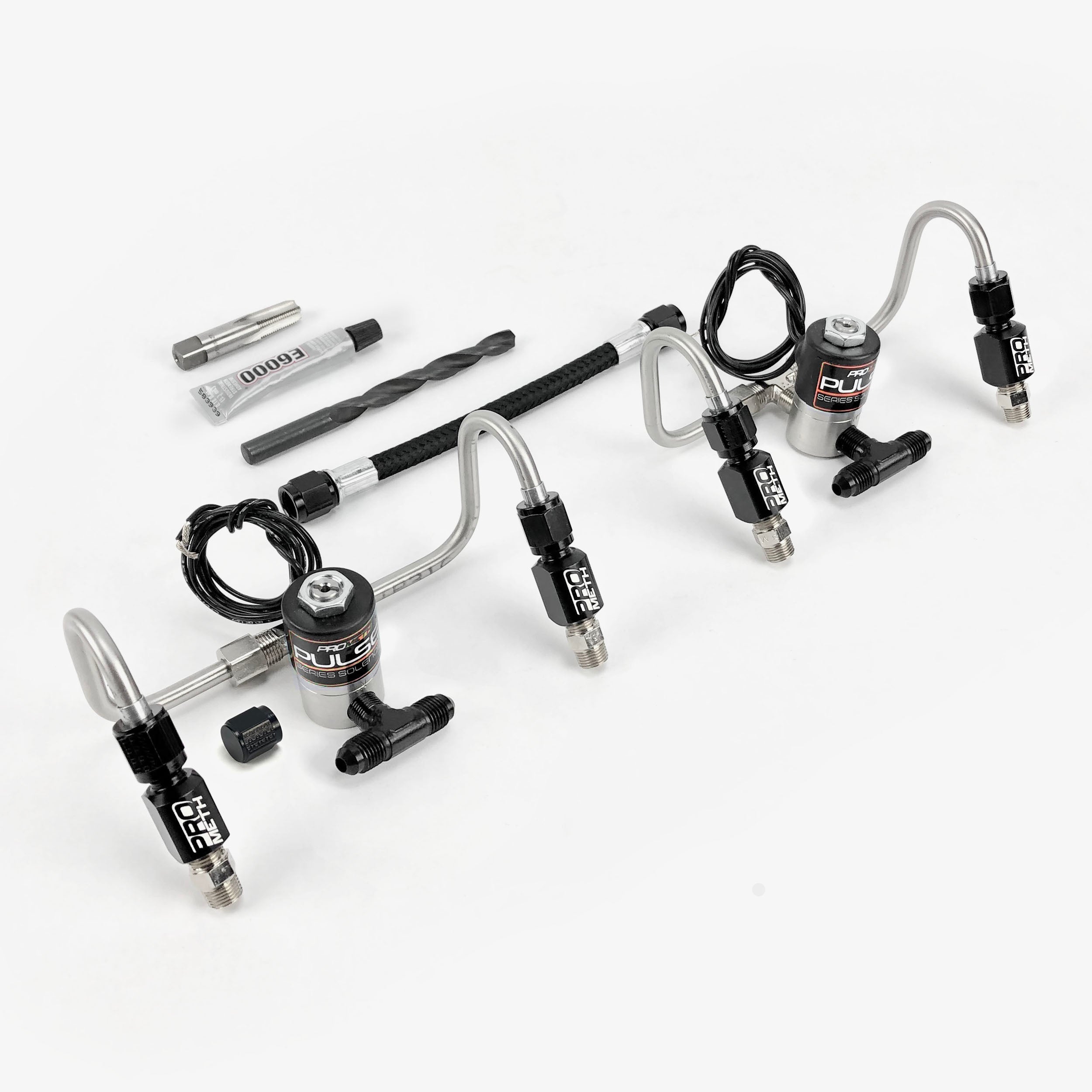 ProMeth Signature Series 4 Cylinder Direct Port With Straight Nozzle Holders & Dual Solenoids (Pre-Bent)
