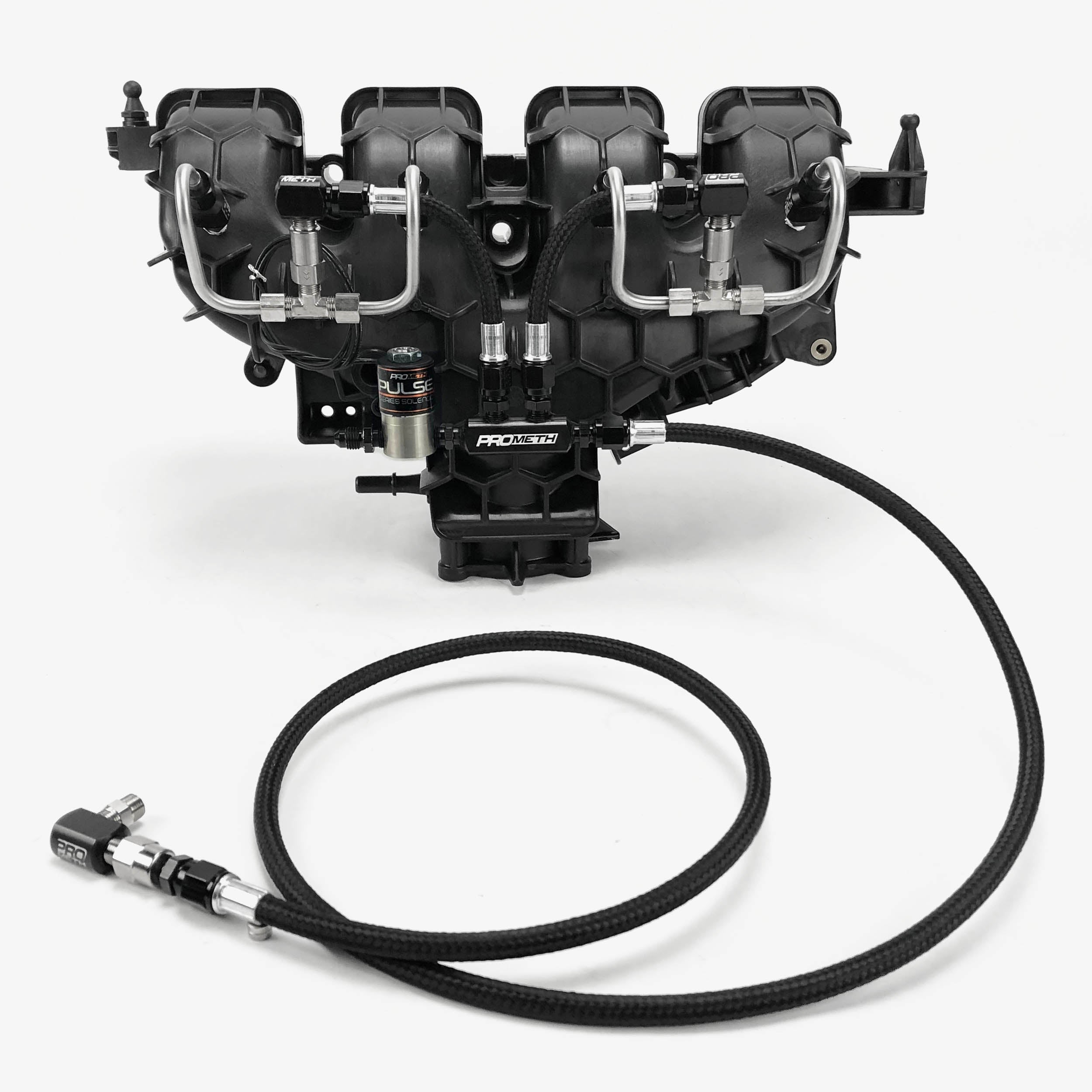 ProMeth Signature Series 4 Cylinder Direct Port With Split Block, Solenoid, Check Valves & Straight Nozzle Holders (uBend It)