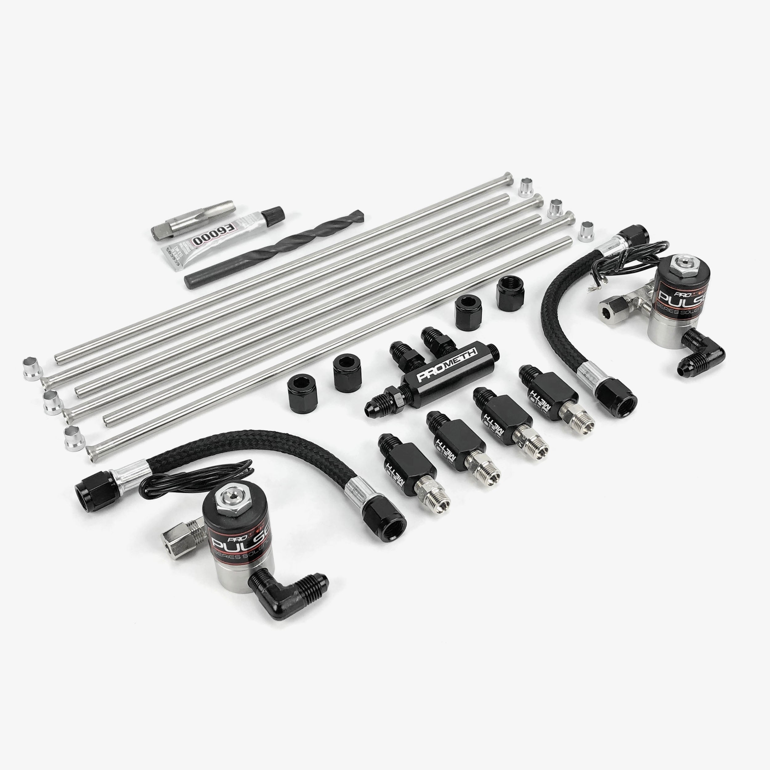 ProMeth Signature Series 4 Cylinder Direct Port With Split Block, Dual Solenoids & Straight Nozzle Holders (uBend It)