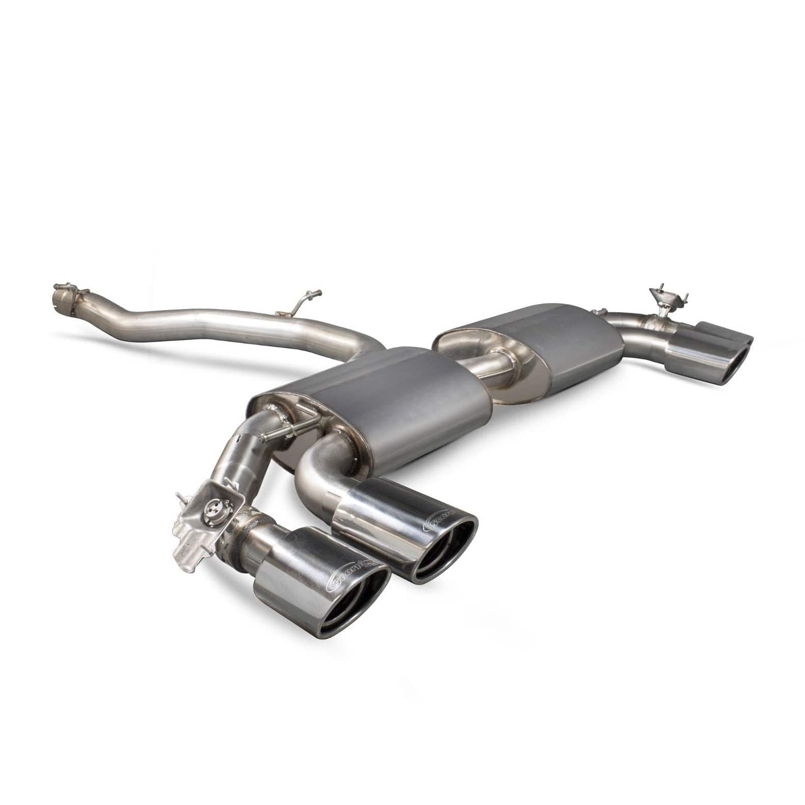 Audi TT S Mk3 Non GPF Model Only Non-resonated cat-back system (with valves) SAUS055 Scorpion Exhaust - Motorsport Calibrations
