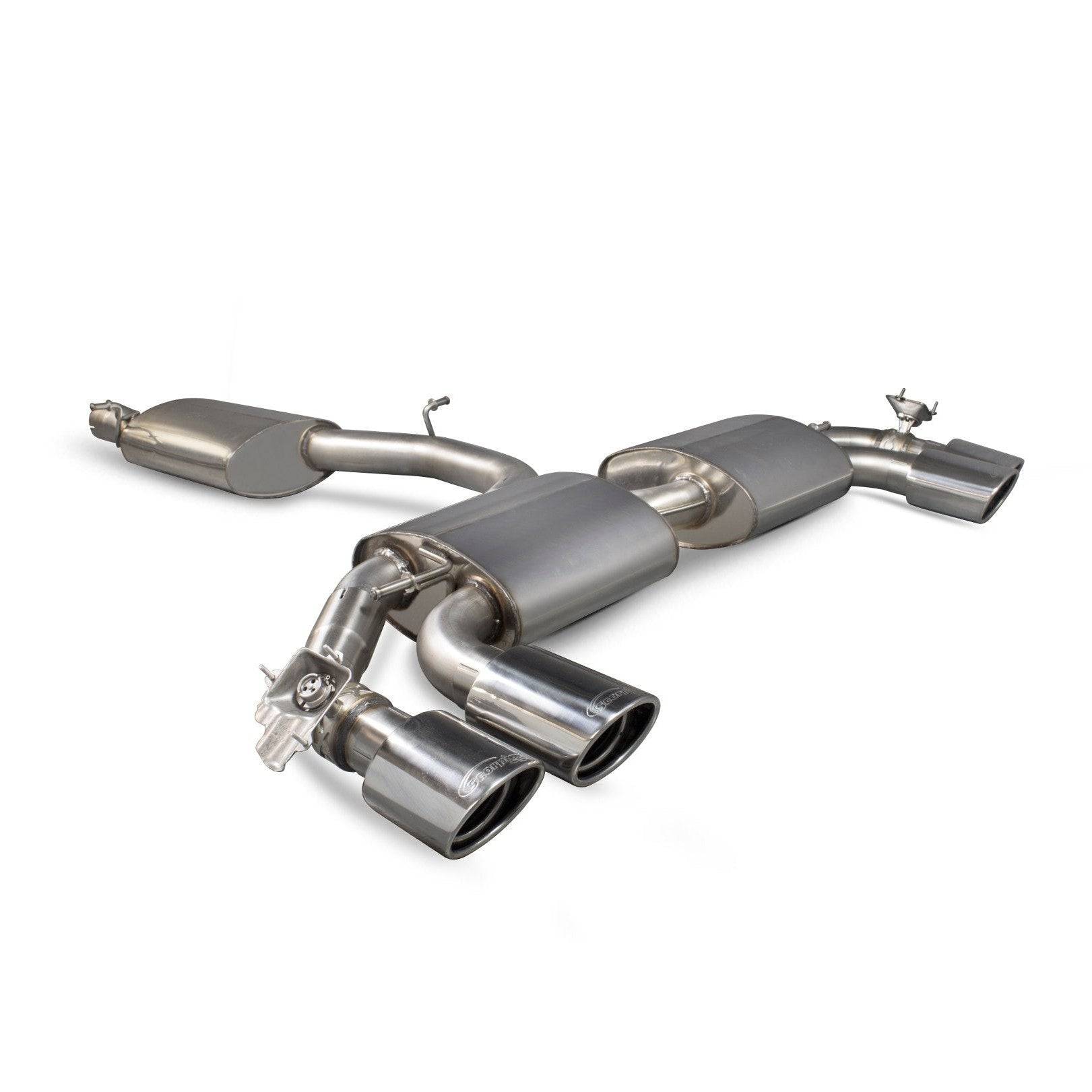 Audi TT S Mk3 Non GPF Model Only Reasonated cat-back (with valves) SAU055 Scorpion Exhaust - Motorsport Calibrations