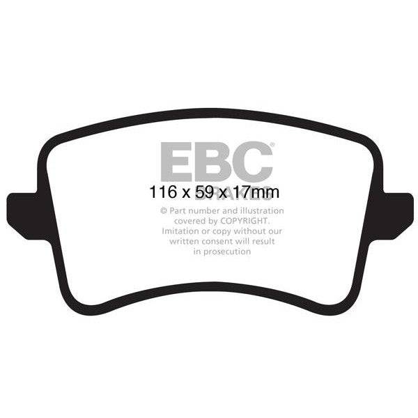 EBC Audi B8 Redstuff Sport Rear Brake Pads - TRW Caliper (Inc. A4, S5, S4 & A5) - Motorsport Calibrations