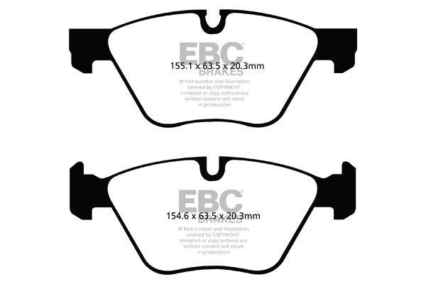EBC BMW E84 E89 E90 E91 Redstuff Sport Front Brake Pads - ATE Caliper (Inc. 316i, 318i, X1 25i & Z4 30i) - Motorsport Calibrations
