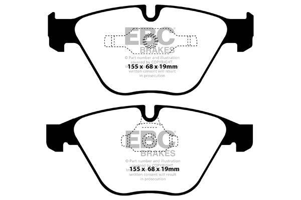 EBC BMW E90 E92 Redstuff Sport Front Brake Pads - ATE Caliper (Inc. 325i, 330i, 335i & 335d) - Motorsport Calibrations