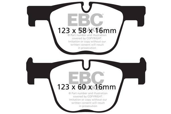 EBC BMW F30 F32 Redstuff Sport Rear Brake Pads - ATE Caliper (Inc. 330i, 335i, 340i & 435i) - Motorsport Calibrations