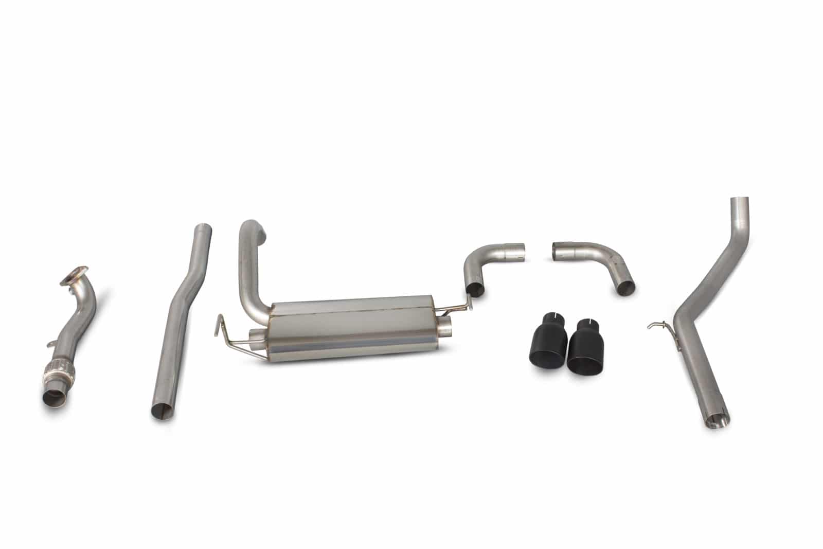 Scorpion Fiat 500 Abarth (2008-15) Non-Resonated Cat-Back Exhaust - Dark Road Performance