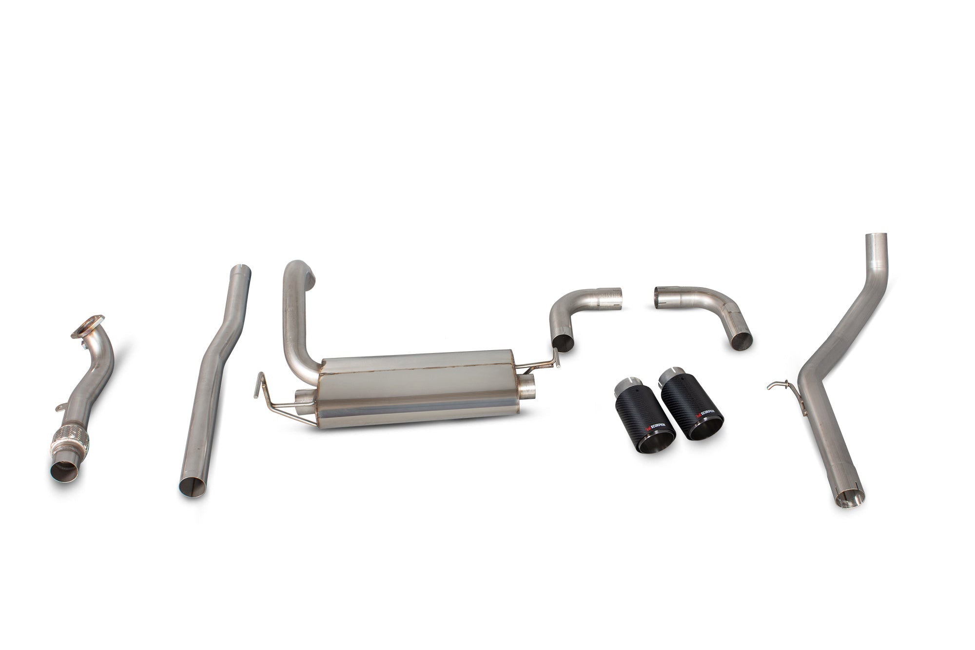 Scorpion Fiat 500 Abarth (2008-15) Non-Resonated Cat-Back Exhaust - Dark Road Performance