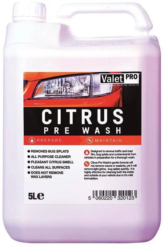 Valet Pro Citrus Pre Wash 5L - Dark Road Performance