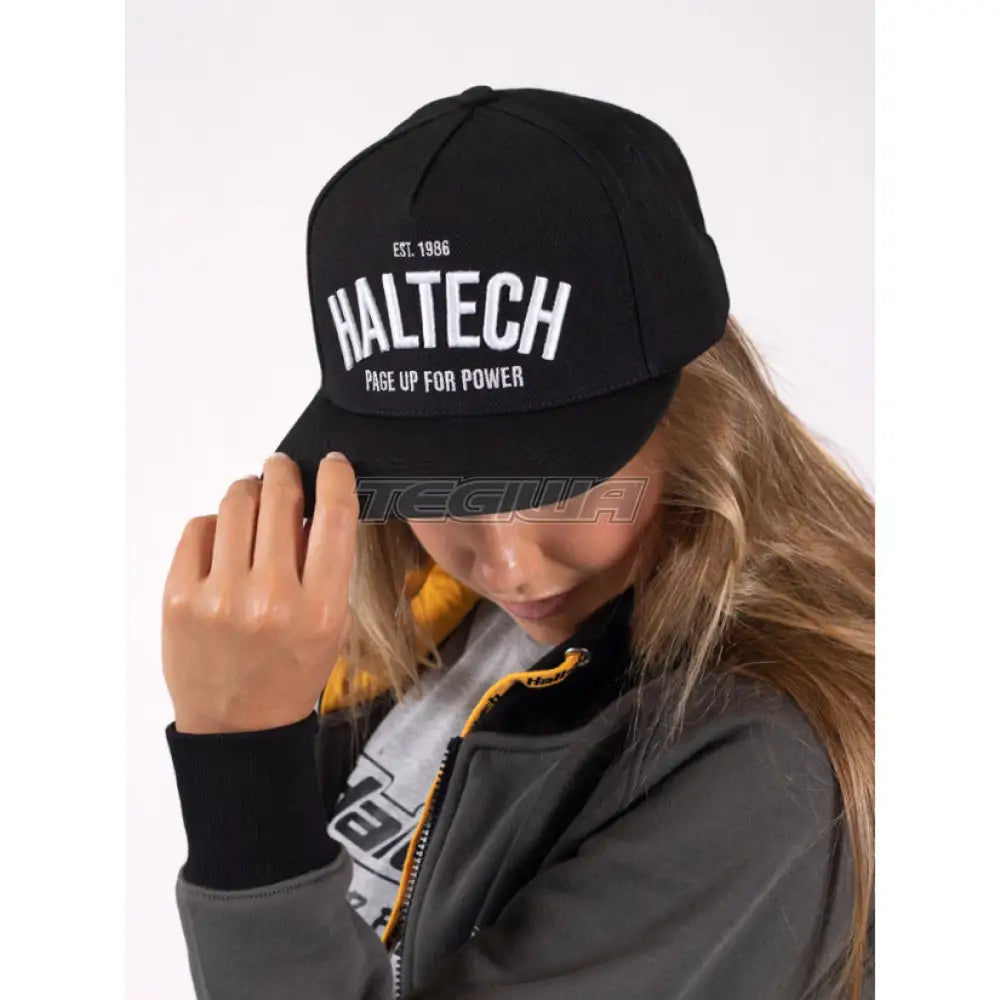 Haltech Snapback Black with White Text