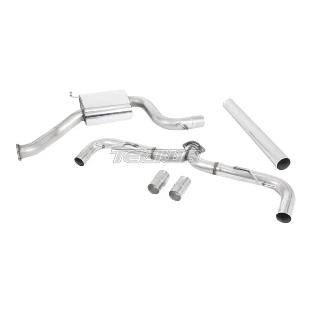 Milltek Volkswagen Golf MK7.5 GTi (Non Performance Pack Models & Non-GPF Equipped Models Only) 2017-2018 Cat-back Exhaust - Non-Resonated GT-100 Cerakote Black Trims