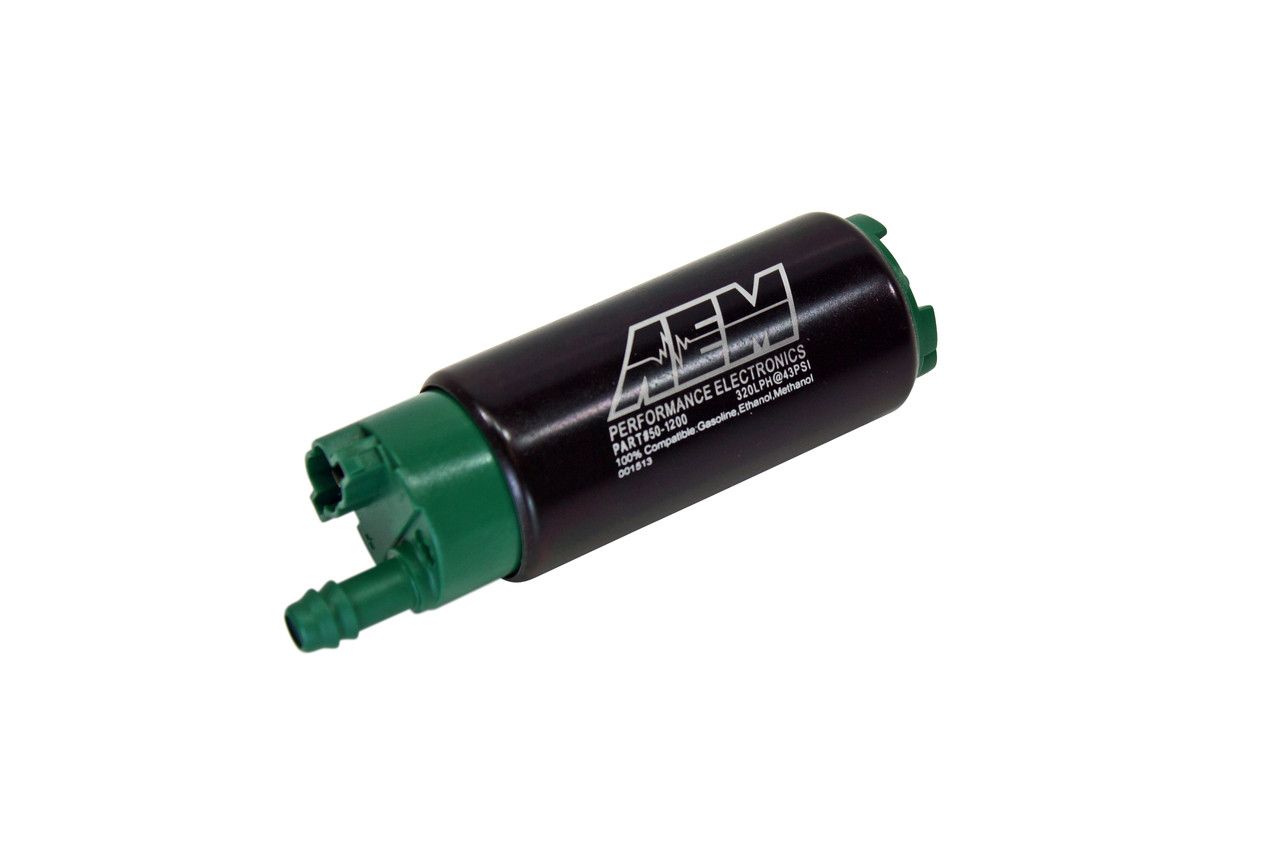 AEM 340LPH E85-Compatible High Flow In-Tank Fuel Pump Offset Inlet Inline