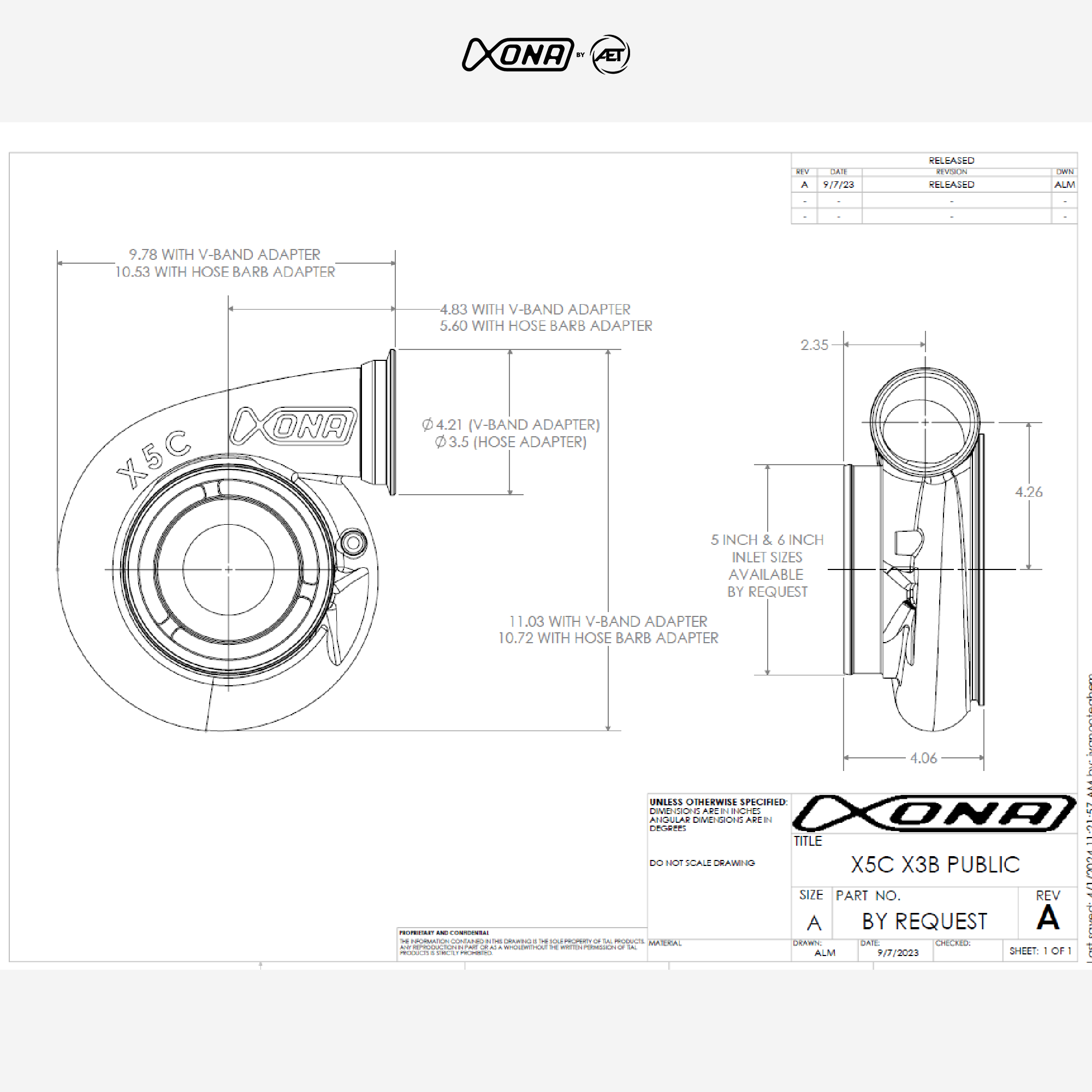 Xona Rotor X5C TR9980 Turbocharger |