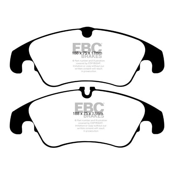 EBC Audi B8 Yellowstuff Street and Track Front Brake Pads - TRW Caliper A4, A5, S4 & S5