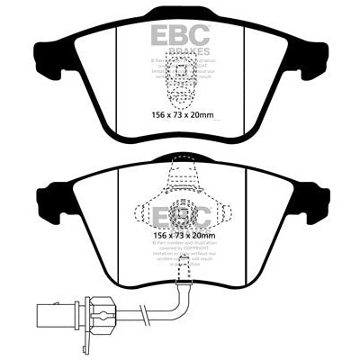 EBC Audi C5 A6 Yellowstuff Street and Track Front Brake Pads - ATE Caliper