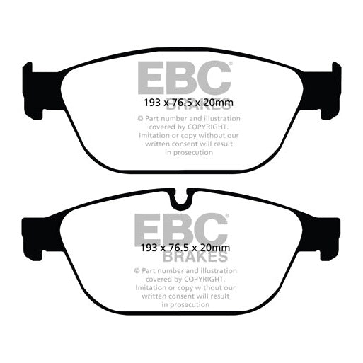 EBC Audi D4 B8 Yellowstuff Street and Track Front Brake Pads - ATE Caliper A8 & SQ5