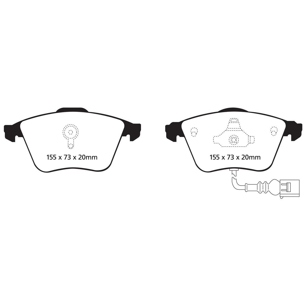 EBC Audi Volkswagen Orangestuff Race Rear Brake Pads - ATE Caliper MK6 Golf R, 8P S3, 8J TT & 8J TTS