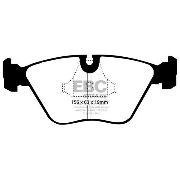 EBC BMW E46 E85 E86 Yellowstuff Street and Track Front Brake Pads - ATE Caliper Inc. M3, Z4 M & ALPINA Roadster S