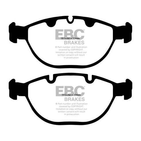 EBC BMW E53 X5 Yellowstuff Street and Track Front Brake Pads - ATE Caliper