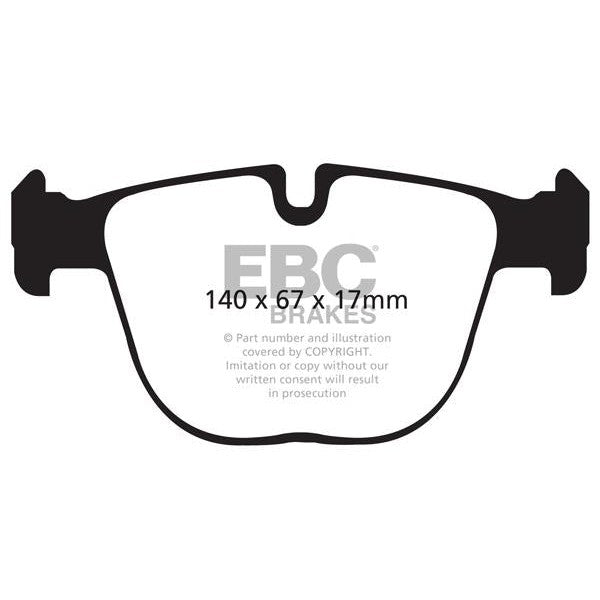 EBC BMW E70 E71 F85 F86 Bluestuff NDX Trackday Rear Brake Pads - ATE Calliper X5 M & X6 M