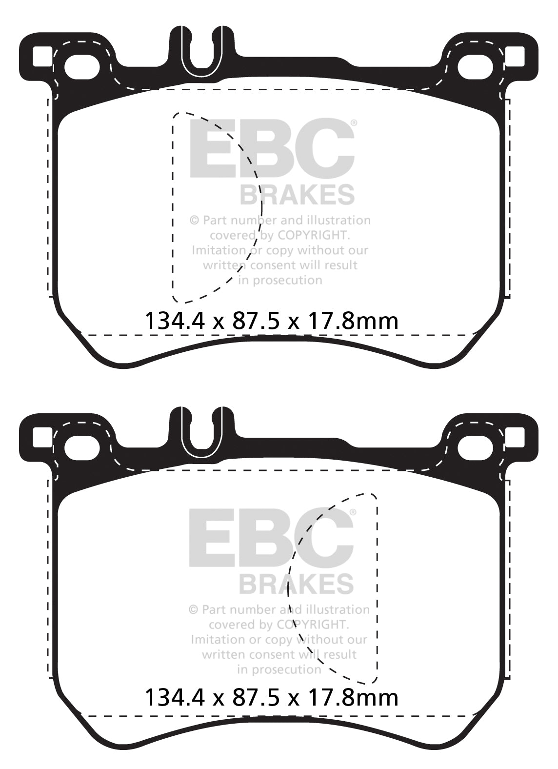 EBC Mercedes-Benz W222 R231 Yellowstuff Street and Track Front Brake Pads - Brembo Caliper Inc. S350d, S400, SL400 & SL500