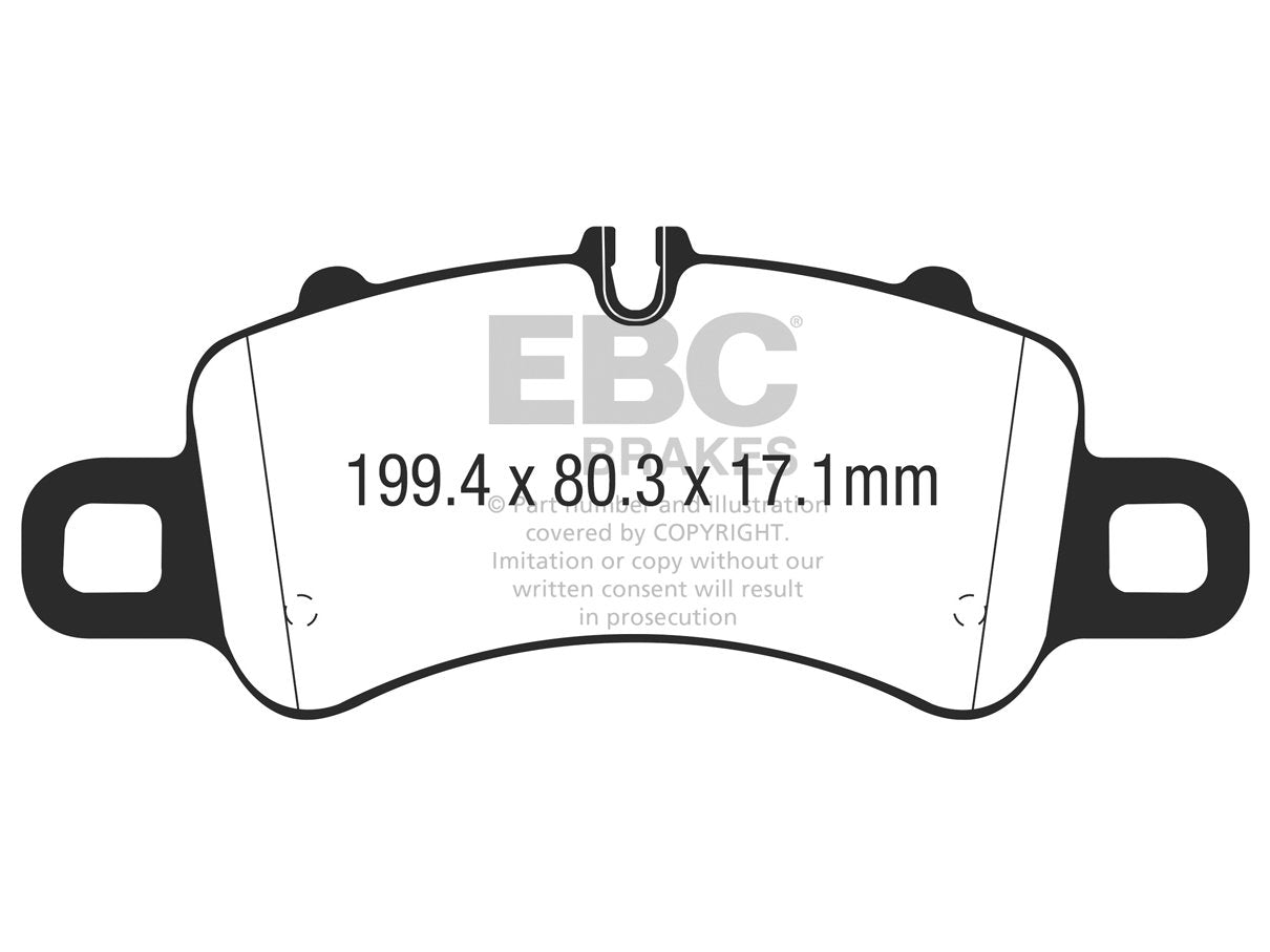 EBC Porsche 991/2 718 Bluestuff NDX Trackday Front Brake Pads - Brembo Caliper Inc. Carrera, Carrera 4, Boxster GTS & Cayman GTS