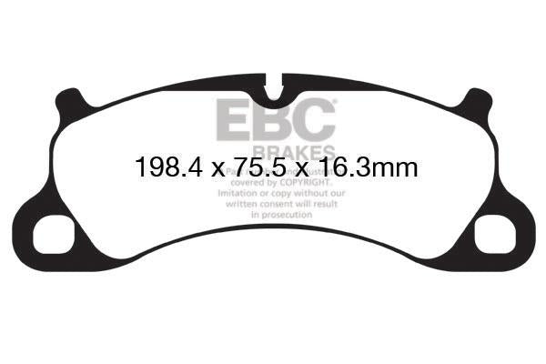 EBC Porsche 991 991/2 Bluestuff NDX Trackday Front Brake Pads - Brembo Caliper Inc. 911 Carrera S, 911 Carrera 4S, 911 Carrera GTS & 911 Carrera GTS Targa