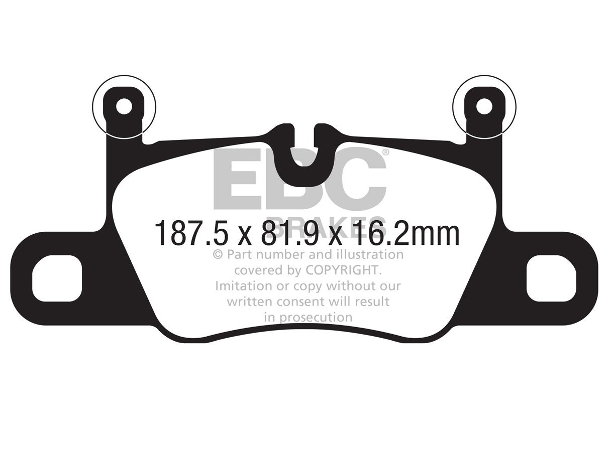 EBC Porsche 991 992 E3 Bluestuff NDX Trackday Brake Pads - Brembo Caliper Inc. 911 Carrera 4 GTS, 911 Carrera 4, Carrera 4S & Cayenne