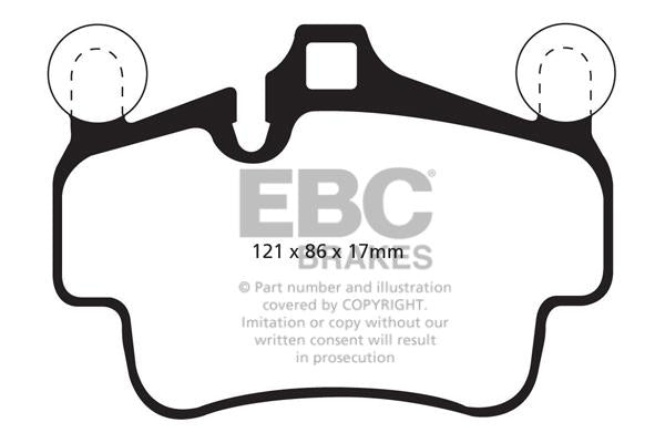 EBC Porsche 997 Orangestuff Race Rear Brake Pads - Brembo Caliper Inc. 911 Carrera 4, 911 Carrera GTS, 911 Carrera 4 GT3 & 911 Carrera S