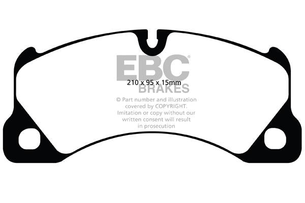 EBC Porsche Volkswagen Bluestuff NDX Trackday Front Brake Pads - Brembo Caliper Inc. 9PA Cayenne, Macan, 970 Panamera & Touareg