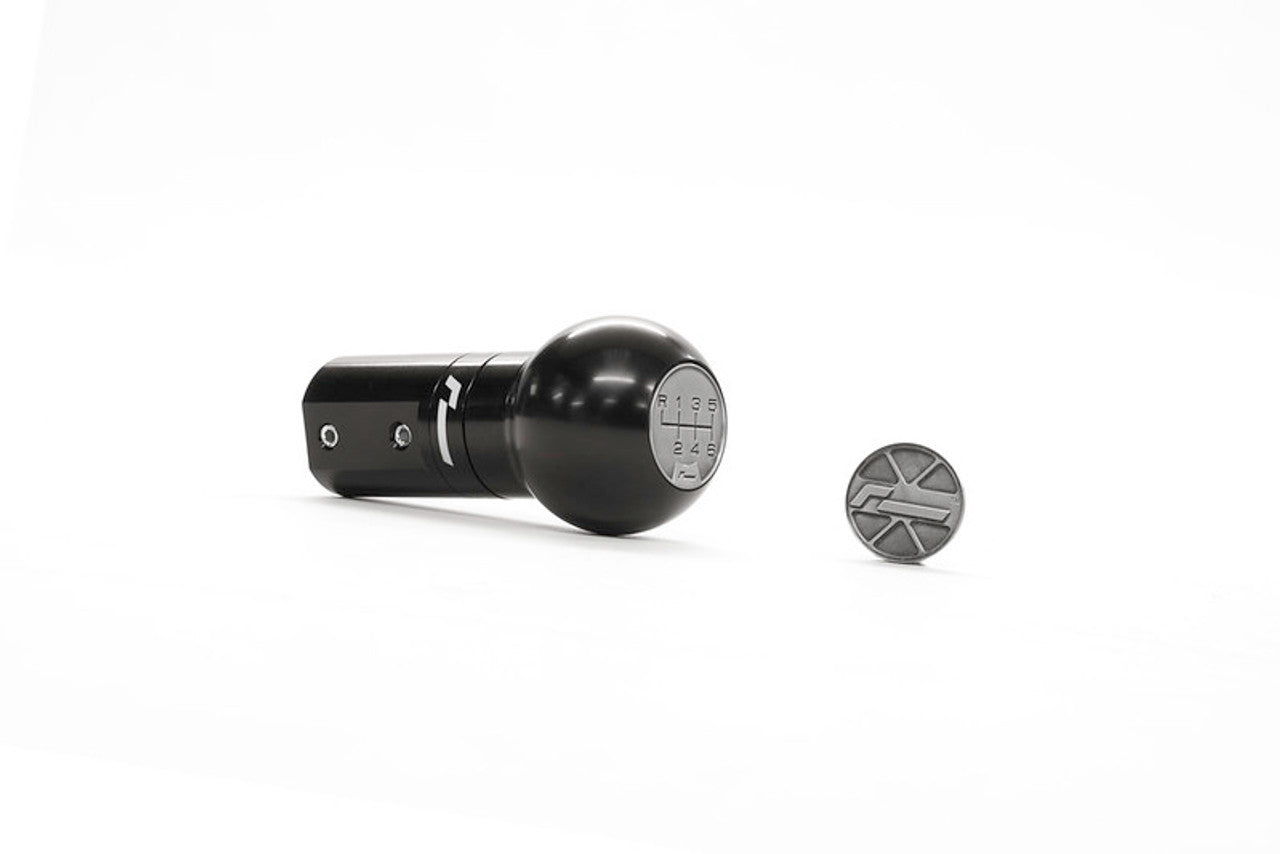 RacingLine Performance Billet Aluminium 'Manual' Gear Knob - Black - MQB / MQB Evo - Dark Road Performance