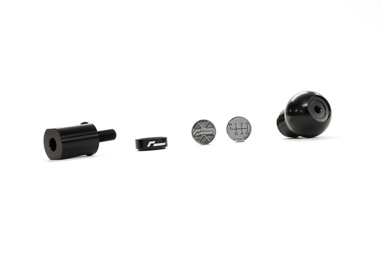 RacingLine Performance Billet Aluminium 'Manual' Gear Knob - Black - MQB / MQB Evo - Dark Road Performance