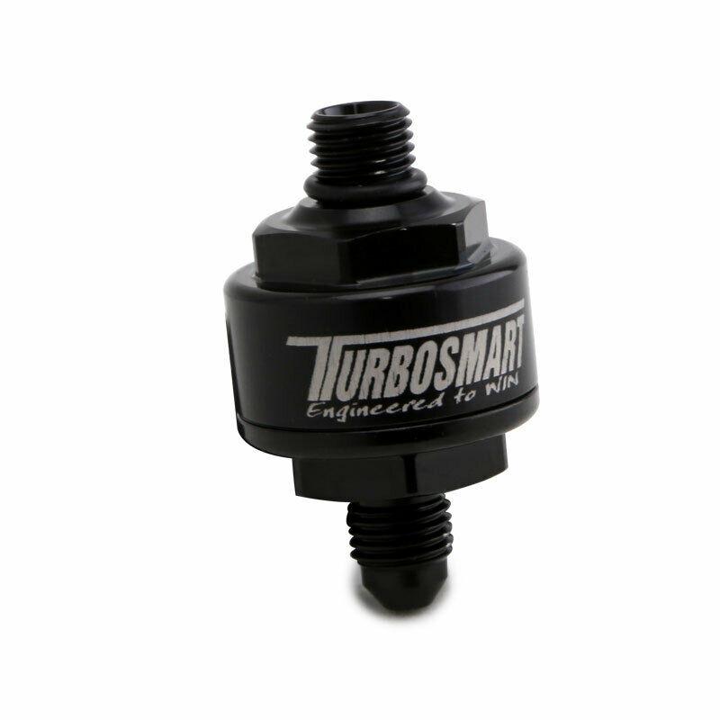 Turbosmart Billet 44UM -4AN to -4AN BLACK Turbo Oil Feed Filter TS-0804-1003