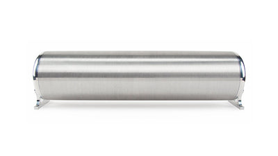 24" FLO Tank - (2) 1/4", (2) 3/8", (1) 1/8" end ports, & (1) 1/8" drain port - 24"L x 6" D x 6 3/4"H - Raw end caps with brushed tube (Includes two mounting brackets)