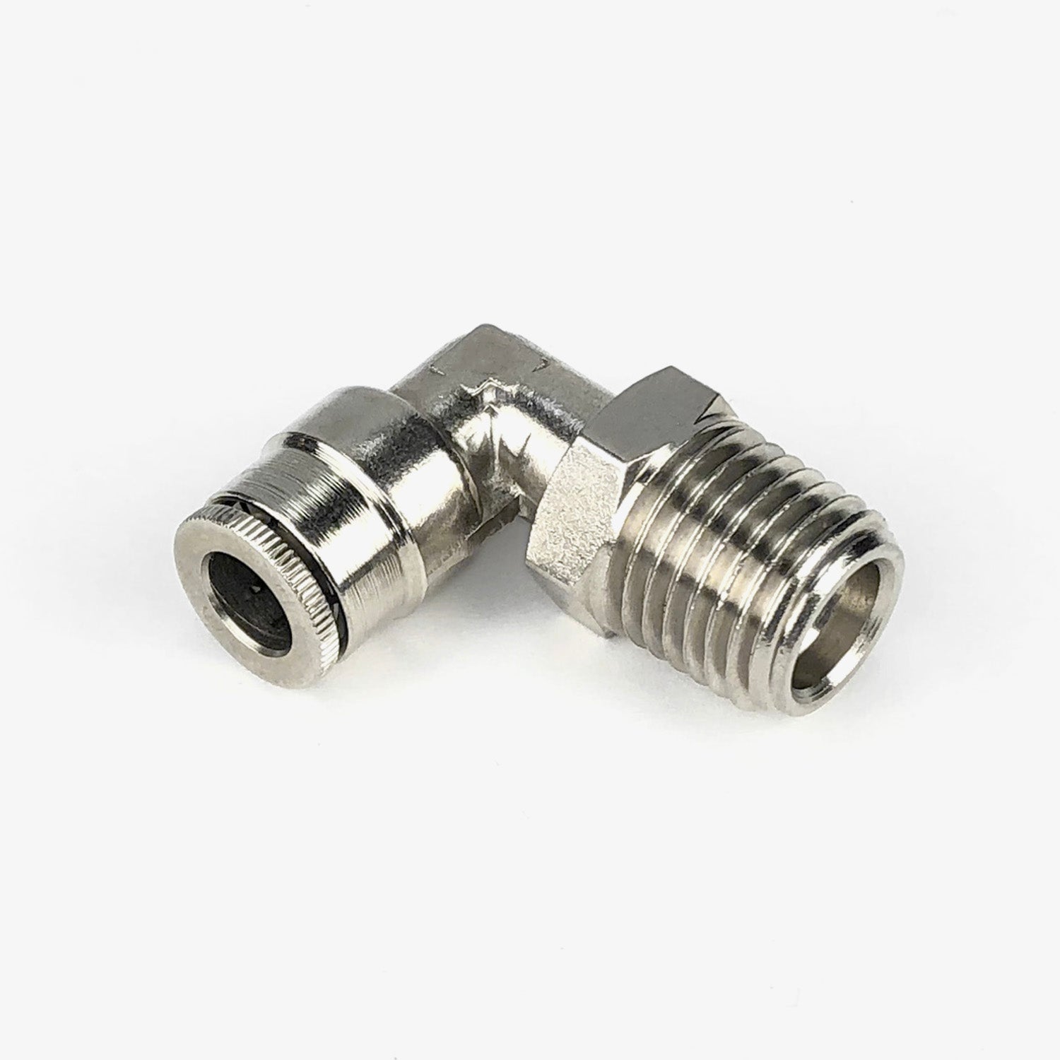 1/4" Hose to 1/4 NPT Male Swivel Elbow Fitting