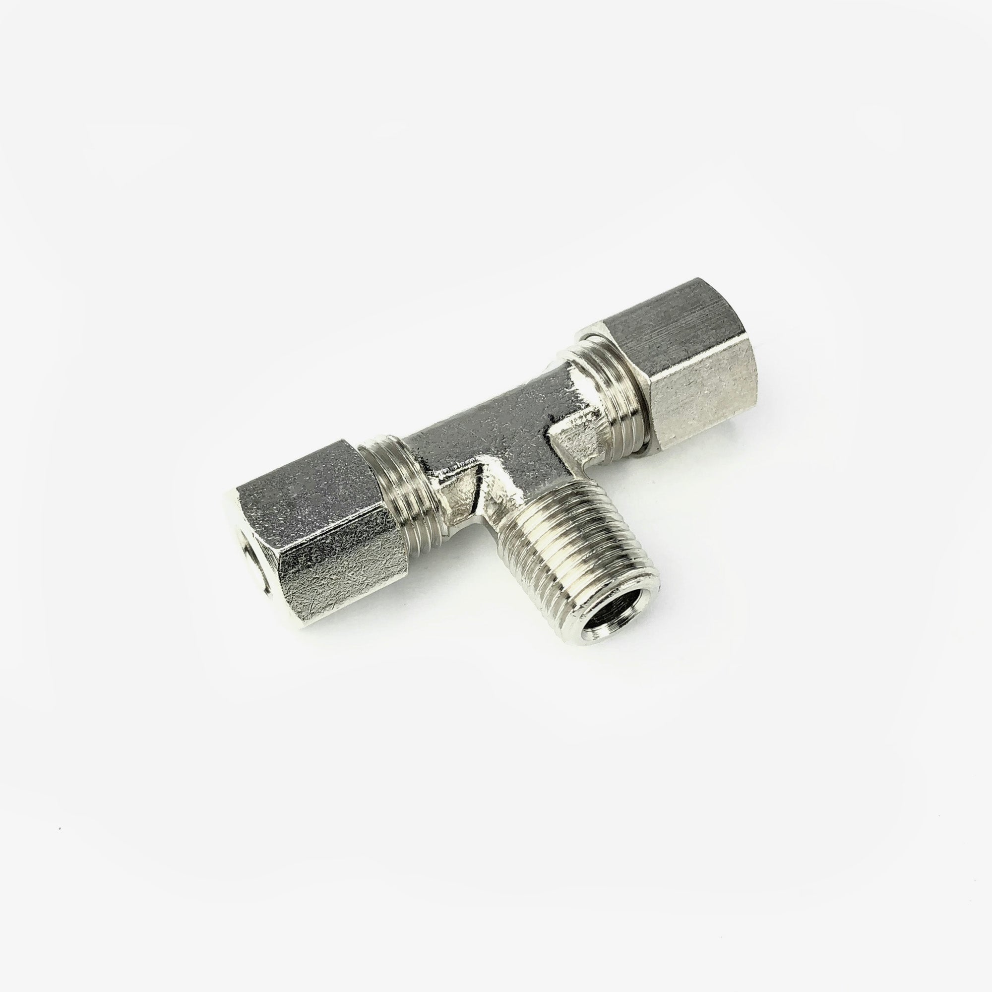 1/4" Tube Compression To 1/8 NPT Male Branch Tee Fitting