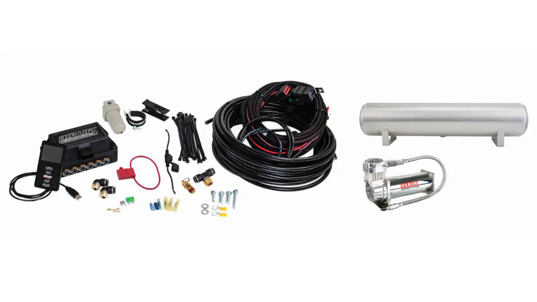 Air Lift Performance 3P (1/4" Air Line, 4 Gallon 5-Port Raw Aluminum Tank, VIAIR 444C Compressor)