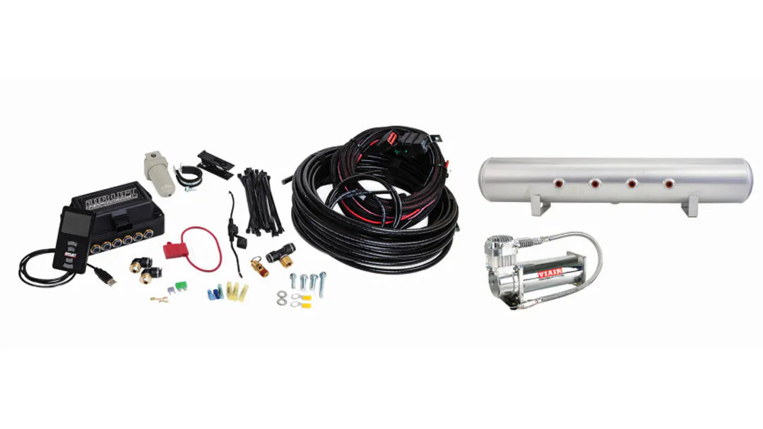 Air Lift Performance 3P (1/4" Air Line, 5 Gallon Raw Aluminum Tank, VIAIR 444C Compressor)