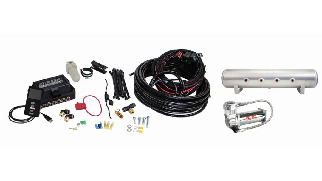 Air Lift Performance 3P (1/4" Air Line, 4 Gallon 7-Port Raw Aluminum Tank, VIAIR 444C Compressor)