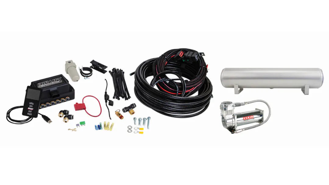 Air Lift Performance 3P (3/8" Air Line, 4 Gallon 5-Port Raw Aluminum Tank, VIAIR 444C Compressor)
