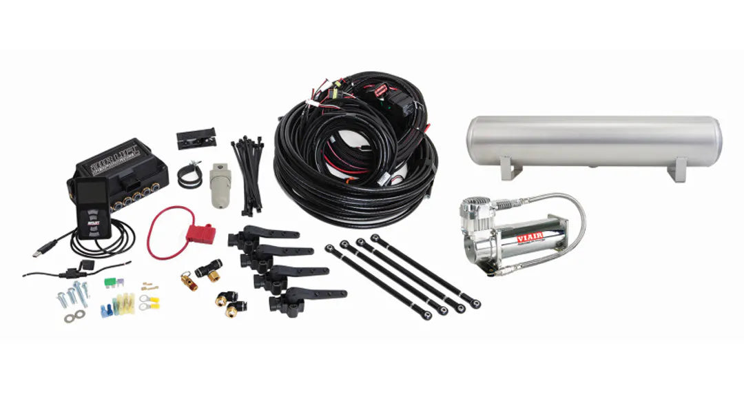 Air Lift Performance 3H (1/4" Air Line, 4 Gallon 5-Port Raw Aluminum Tank, VIAIR 444C Compressor)