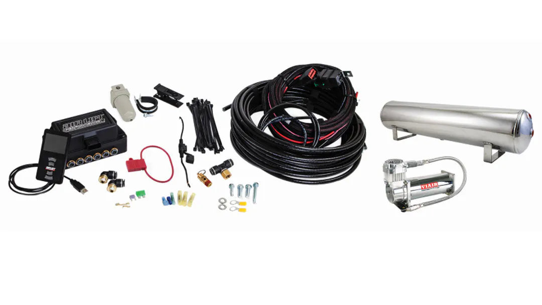 Air Lift Performance 3P (1/4" Air Line, 4 Gallon 5-Port Polished Aluminum Tank, VIAIR 444C Compressor)