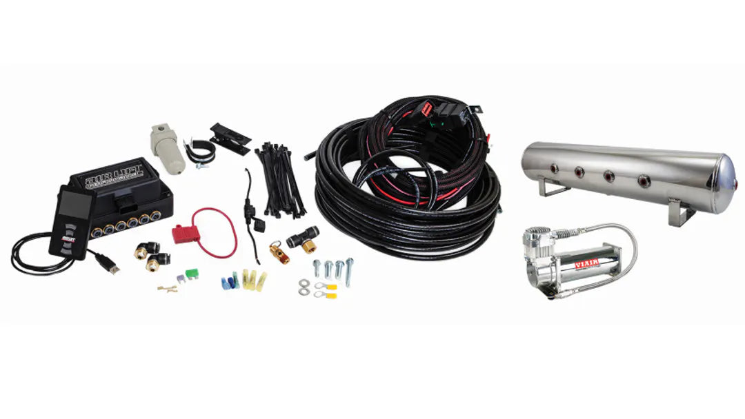 Air Lift Performance 3P (1/4" Air Line, 4 Gallon 7-Port Polished Aluminum Tank, VIAIR 444C Compressor)
