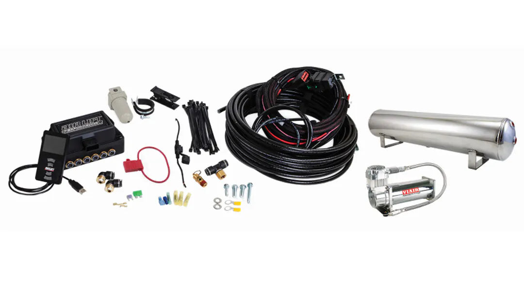 Air Lift Performance 3P (3/8" Air Line, 4 Gallon 5-Port Polished Aluminum Tank, VIAIR 444C Compressor)