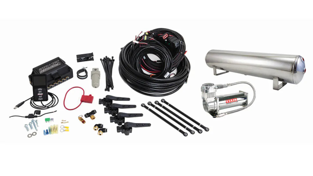 Air Lift Performance 3H (1/4" Air Line, 4 Gallon 5-Port Polished Aluminum Tank, VIAIR 444C Compressor)