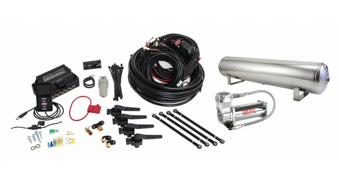 Air Lift Performance 3H (3/8" Air Line, 4 Gallon 5-Port Polished Aluminum Tank, VIAIR 444C Compressor)