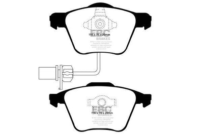 EBC Audi B7 C6 D3 Redstuff Sport Front Brake Pads - ATE Caliper ( A4, A6 & A8 )